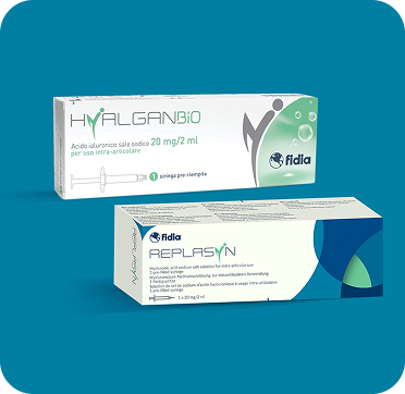 HyalganBio and Replasyn product packaging boxes